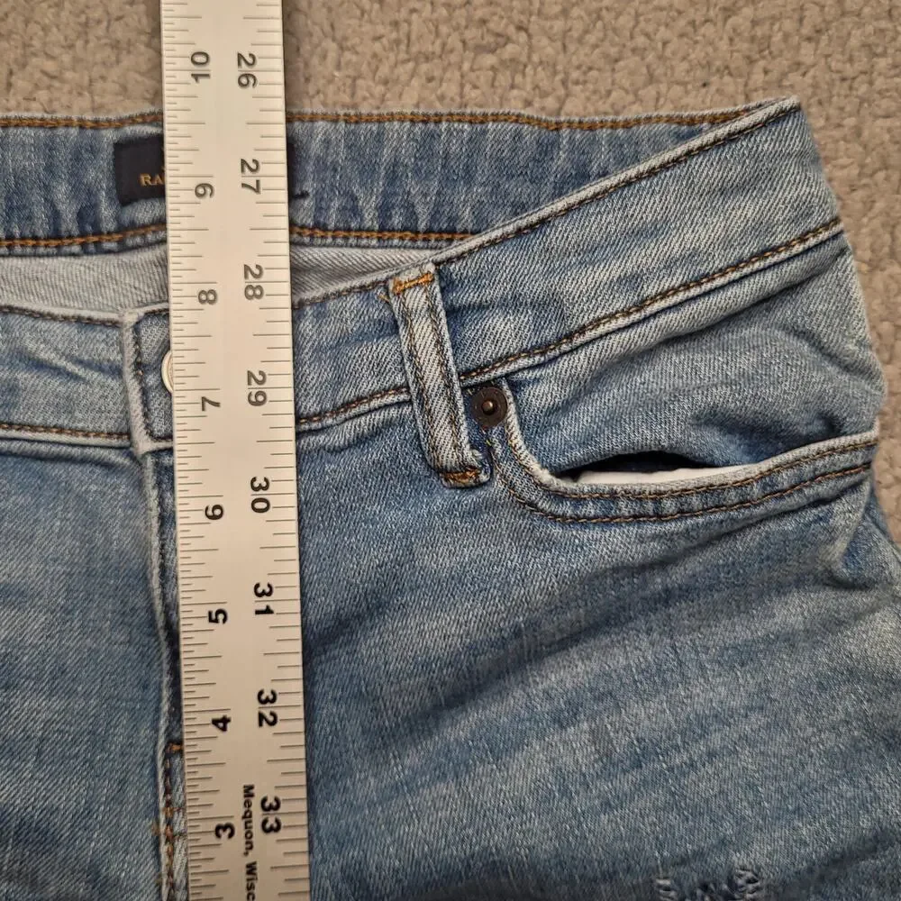 Polo Ralph Lauren Jeans Girl Large 12-14 Chrystie Kick Flare Crop Raw Hem Blue